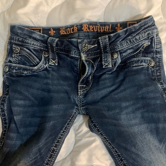 Rock Revival Jeans Size 25 Waist 25 Inseam 28 like new - Picture 2 of 5